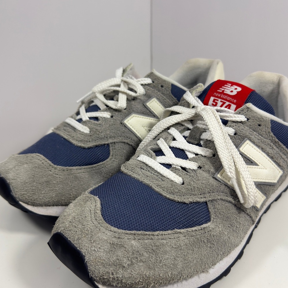 New Balance 574 Sneakers Mens Size 13 Shadow Grey Sea Salt Suede U574GWH - Picture 3 of 16